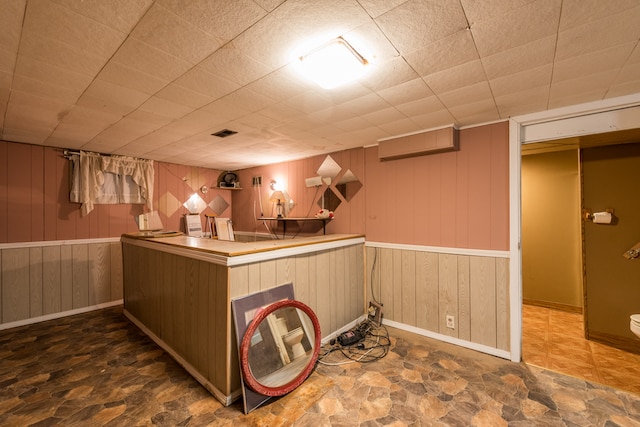 bar with wood walls