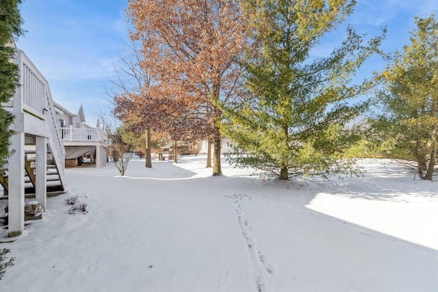 view of snowy yard