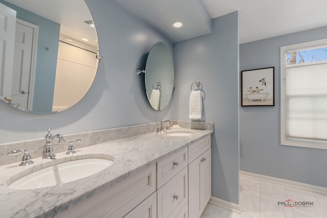 bathroom with vanity