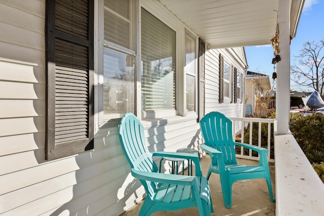 balcony with covered porch