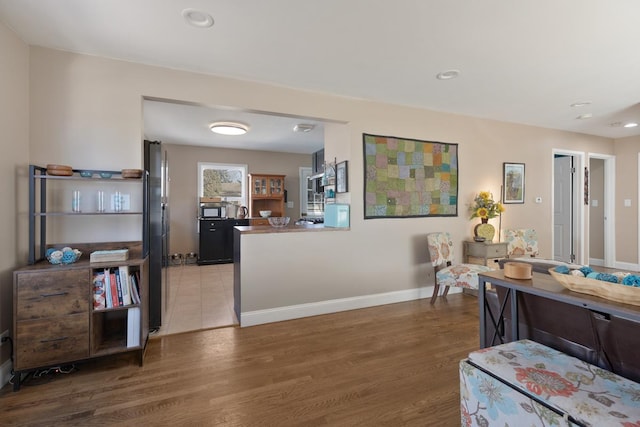 interior space featuring dark hardwood / wood-style floors