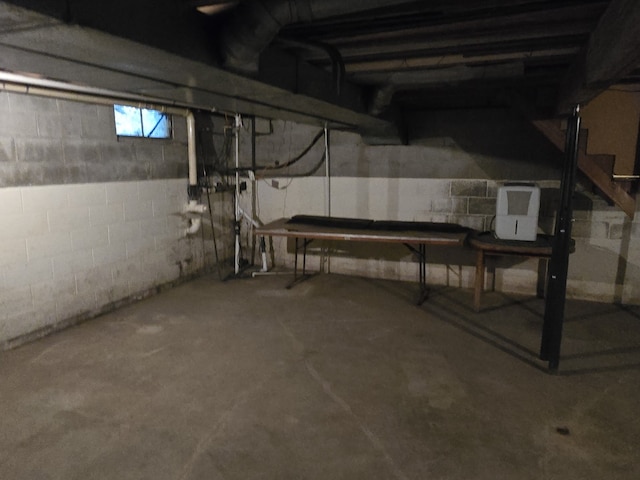 view of basement