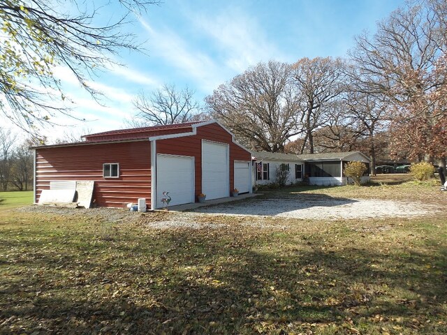 exterior space with a yard