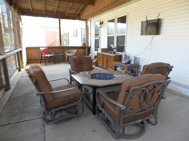 view of sunroom