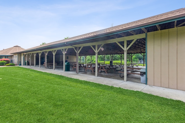 view of community with a yard