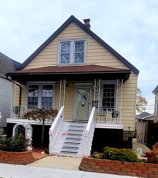 view of front of house featuring covered porch