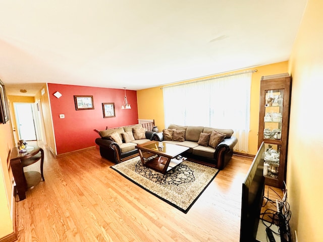 living room featuring hardwood / wood-style floors