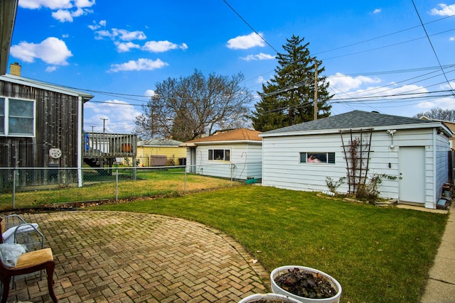 view of yard with a patio area