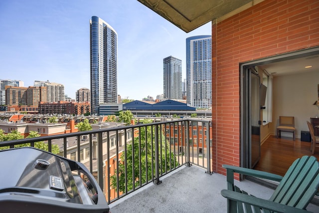 balcony featuring grilling area