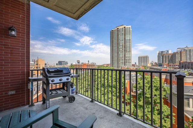 balcony featuring grilling area