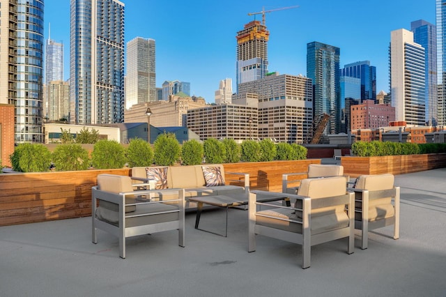 view of patio / terrace with an outdoor hangout area