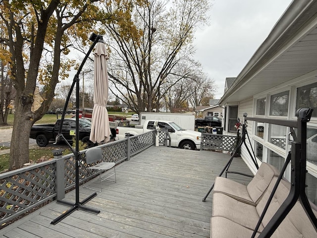 view of wooden terrace