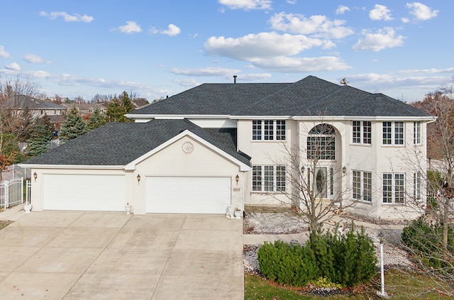 view of front property featuring a garage