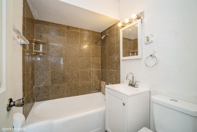 23525 W Briar Ter, Antioch, IL 60002 - bathroom featuring toilet, shower / washtub combination, and vanity