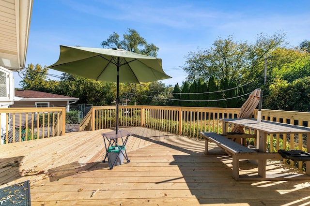 view of wooden terrace