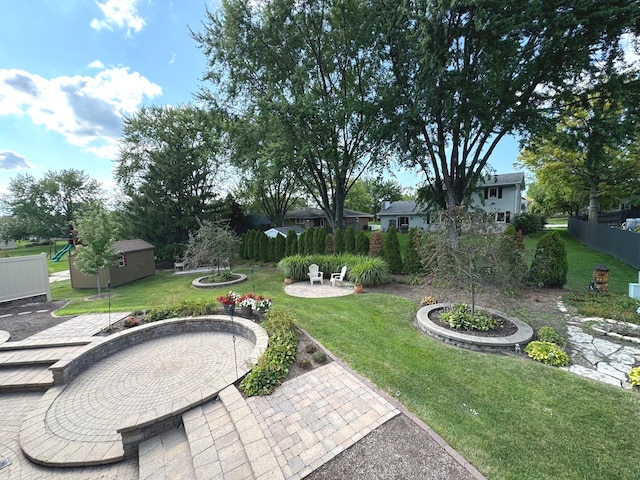 view of yard with a patio