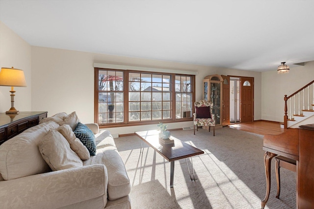 view of carpeted living room