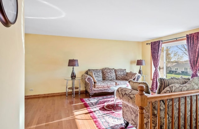 living room featuring hardwood / wood-style floors