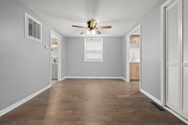 interior space featuring dark wood-type flooring