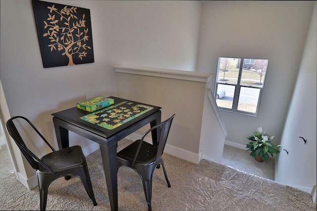 playroom featuring light carpet