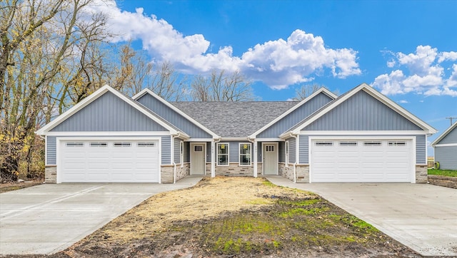 craftsman-style house featuring a garage