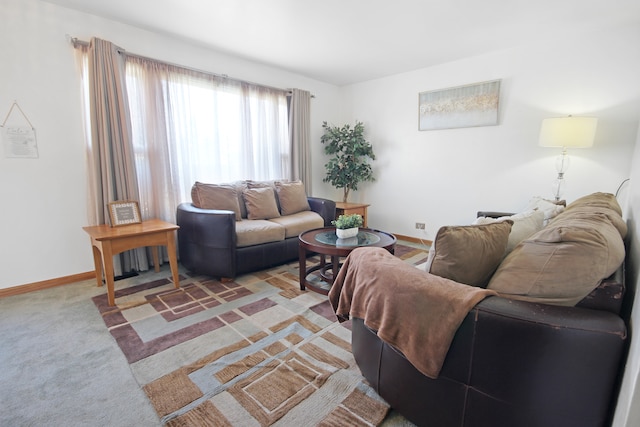 view of carpeted living room