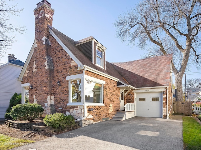 exterior space featuring a garage