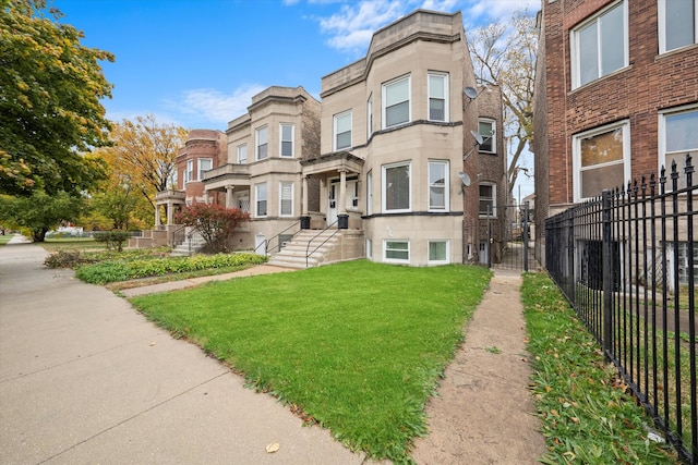 exterior space featuring a front lawn