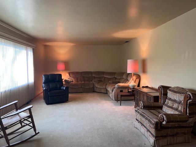 view of carpeted living room