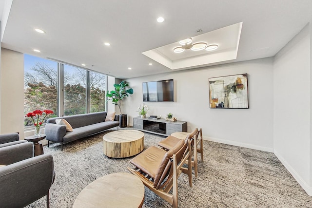 view of carpeted living room