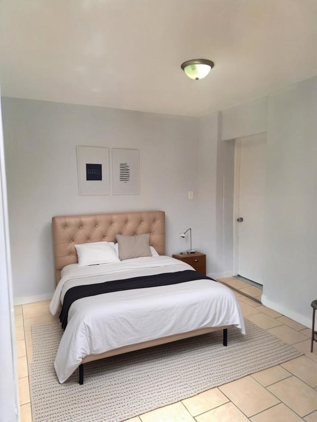 view of tiled bedroom