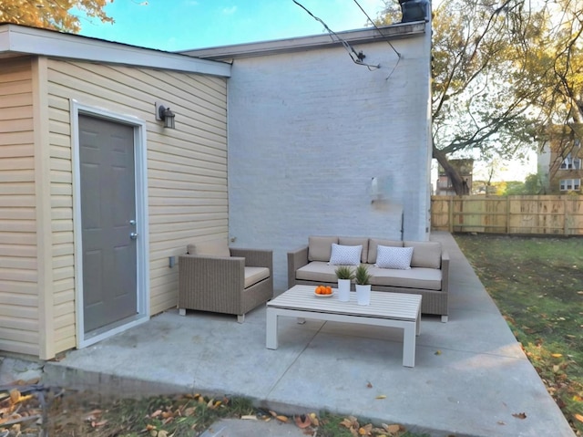 view of patio featuring outdoor lounge area