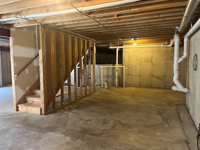 view of basement