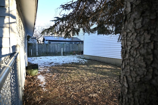 view of snowy yard