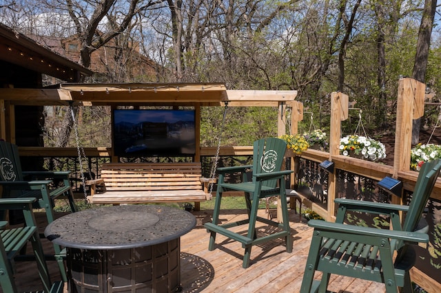 view of wooden terrace