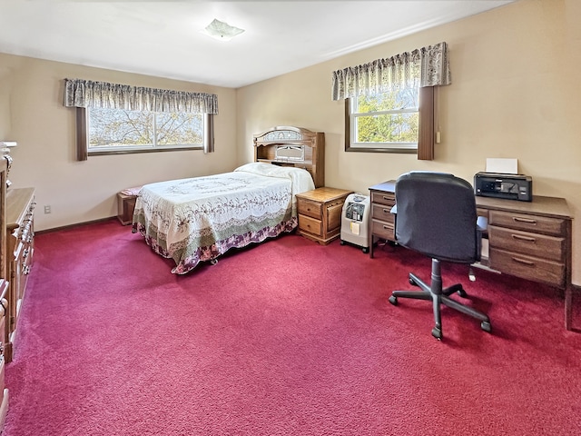 view of carpeted bedroom