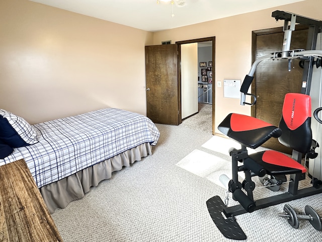 view of carpeted bedroom