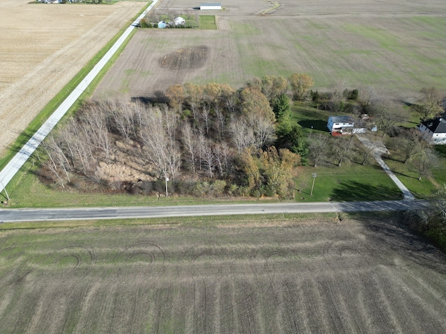 aerial view with a rural view