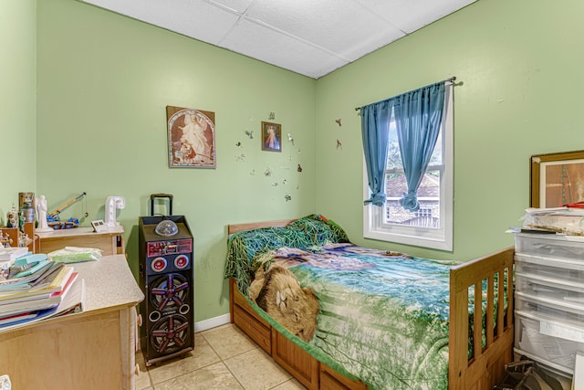 view of tiled bedroom