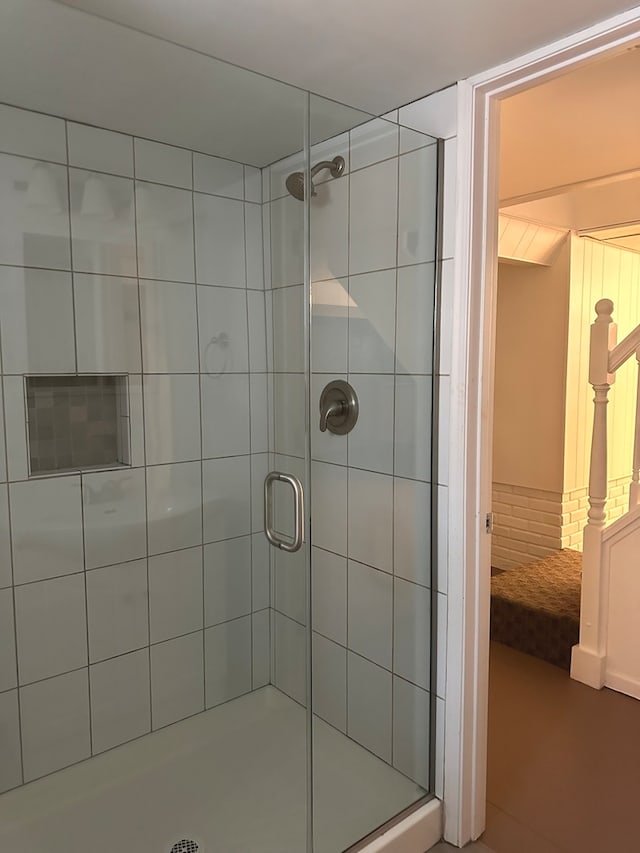 bathroom with walk in shower