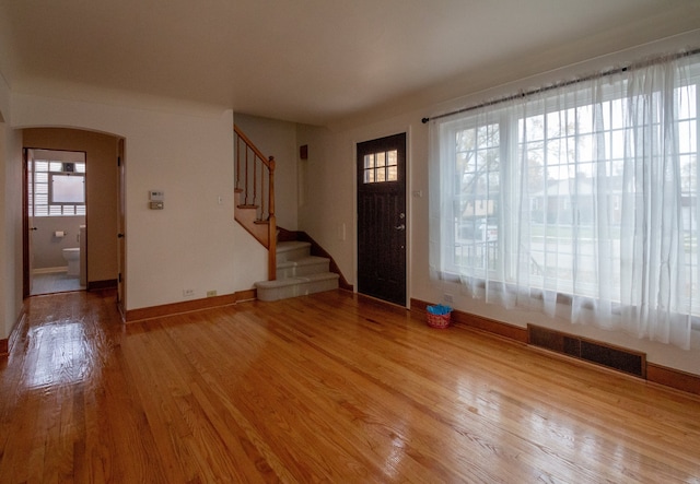 foyer featuring hardwood / wood-style flooring