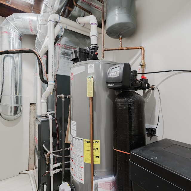 utilities featuring gas water heater