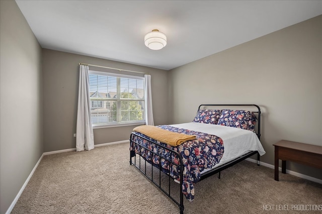 bedroom with carpet floors