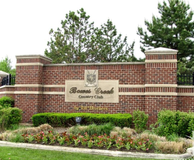 view of community sign