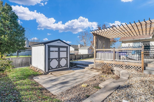 exterior space featuring a pergola