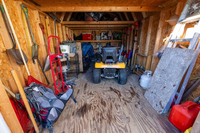 view of storage area