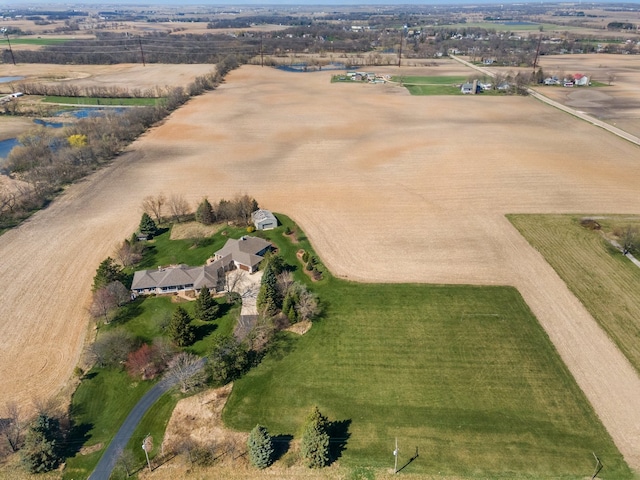 drone / aerial view featuring a rural view