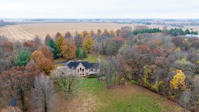 bird's eye view featuring a rural view