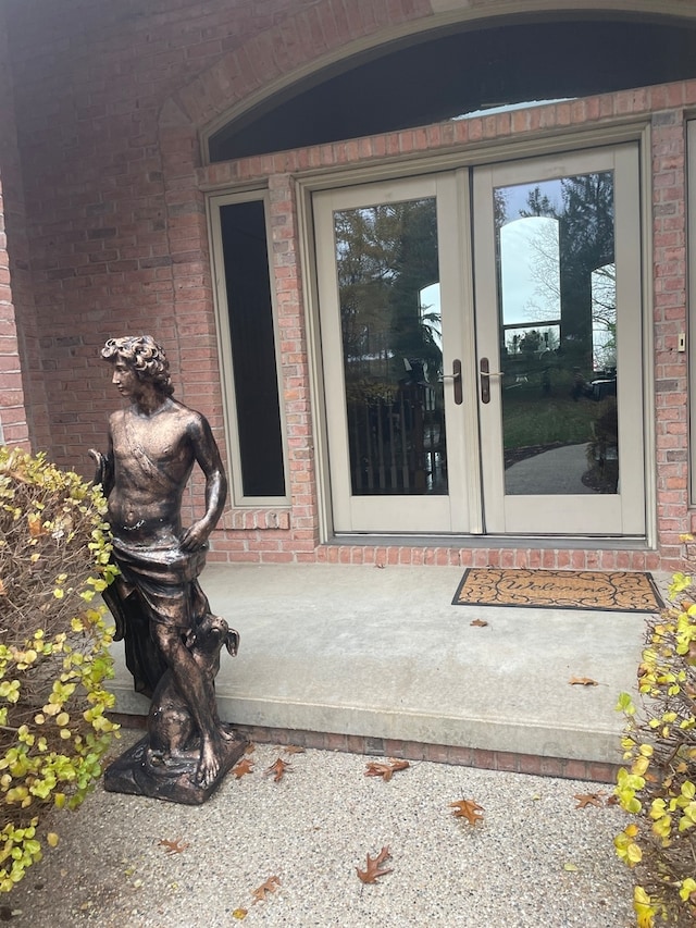 entrance to property with french doors