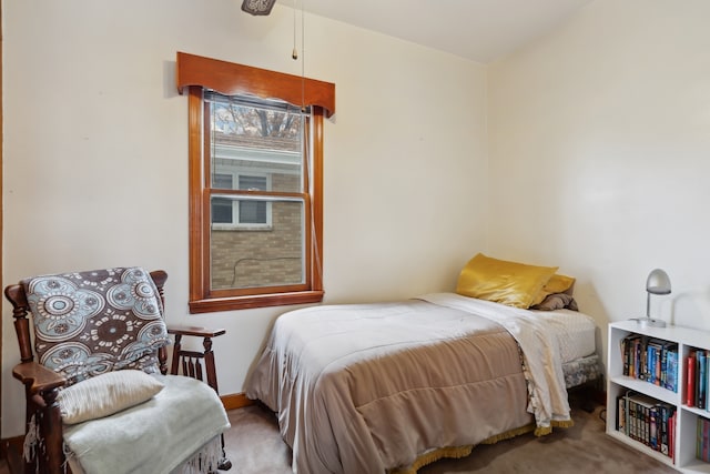 view of carpeted bedroom